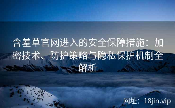 含羞草官网进入的安全保障措施：加密技术、防护策略与隐私保护机制全解析