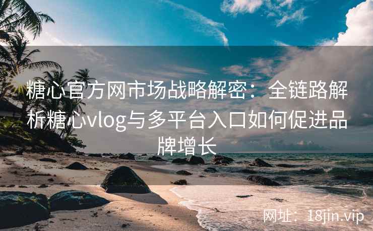 糖心官方网市场战略解密：全链路解析糖心vlog与多平台入口如何促进品牌增长