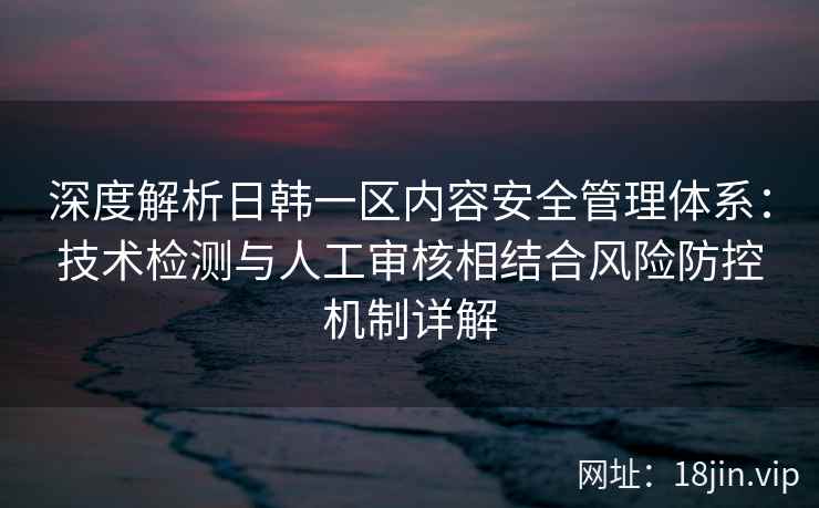 深度解析日韩一区内容安全管理体系：技术检测与人工审核相结合风险防控机制详解
